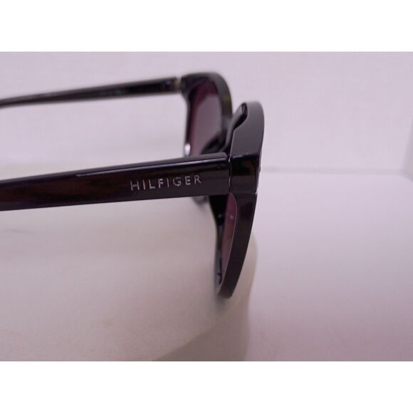 Tommy Hilfiger Ariana WP OL566 Round Black Frame Violet Lens Cat Eye Sunglasses - Picture 7 of 14